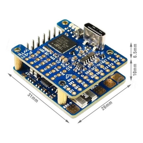 HOT Matek Mateksys F411-WTE Flight Controller STM32F411 Built-in BEC Output 2-6S ESC 90A Current Senor for Fixed Wing Drone